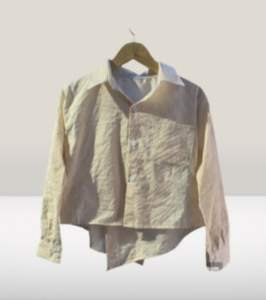 Kemeja crop salur wanita korean terbaru