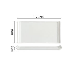 Rectangular Porcelain Serving Trays for Party Wedding and Entertaining  Steak Taco Sushi Chips Appetizer Cake Plates - Dishwasher & Oven Safe - 4/Case