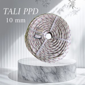 Tali tambang ppd 10mm warna putih bintik merah