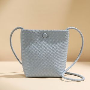 IELGY Woven Bucket Bag Women Fashion Women Shoulder Crossbody Bag