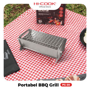 Hi-Cook Portable BBQ Grill Knockdown Kecil 20 x10 | Alat Panggang BBQ Portable