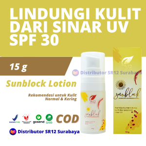 SR12 Sunblock Lotion SPF 30 Tabir Surya Krim Pelindung Anti UV BPOM