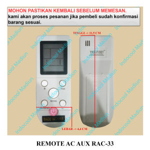 RAC33 REMOTE UNTUK AC / REMOT / REMOTE AC AUX RAC-33