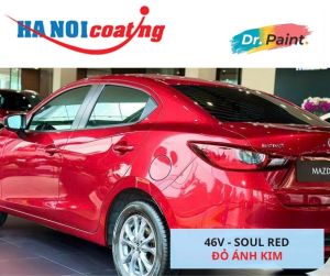 COMBO 2 Sơn Xịt Xóa Vết Xước cho xe Ô tô MAZDA 2 màu ĐỎ ÁNH KIM mã màu 46V - SOUL RED chính hãng DR.PAINT Dạng Bình Xịt