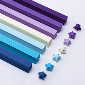540 Lembar Kertas Origami Strip Quilling Paper Gradient Color Kertas Berwarna