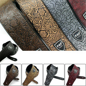 ZENGD Widen Classic Soft Belt Snake Skin Guitar Parts Bass Strap Acoustic Guitar Strap Leather Guitar Strap Electric Guitar Strap Embossed