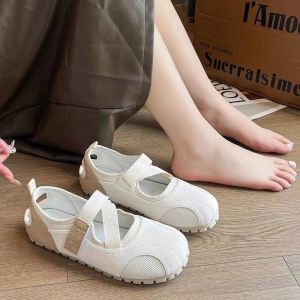 2026 Spring New WomenS Shoes PU Round Toe Low Heel Velcro Casual Shoes In Stock