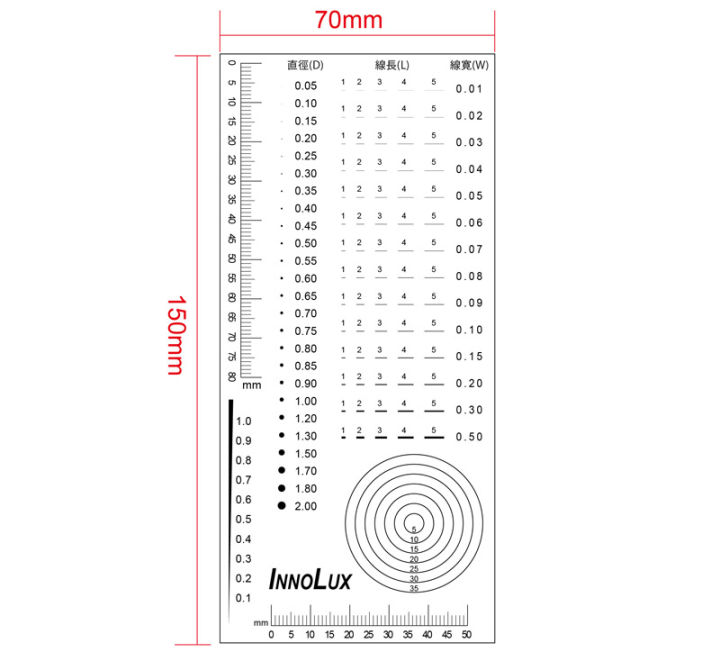 Spot Ruler, Dot Line Gauge, Stain Spot, Cafflin Ruler, Contrast Card ...