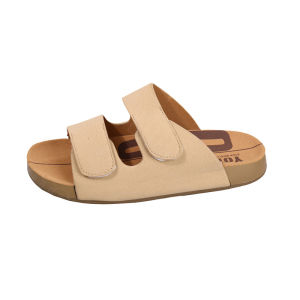 YOTO Hook&Loop Sandals For Women Casual Double Velcro Strap Soft Sole Non-Slip Comfy Slippers