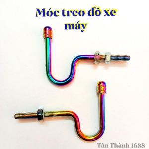 Móc treo 7 màu titan gắn các loại xe máy ( 2 cái )