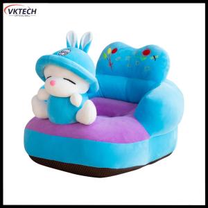 【Vktech】 Cartoon Kids Soothing Seat Sleeves Non-slip Crystal Velvet Babies Armchair Couch Covers Breathable Soft Plush for Boys Girls 【1-3 days Delivery】