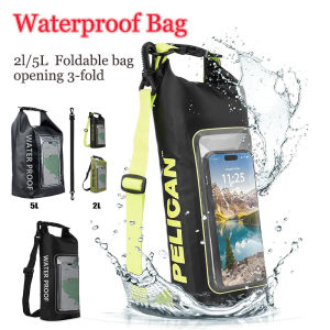 2L/5L Waterproof Dry Bag Outdoor 2-in-1 Phone Sling Shoulder Ultralight Folding Pack PVC Waterproof Bag for Camping