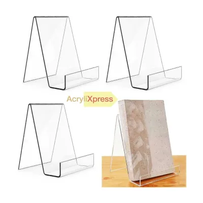 UMAKE Acrylic Bookshelf Display Stand transparent