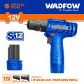 WADFOW Lithium-Ion Li-Ion Cordless Drill Gun 12V With Battery & Charger Driver-Drill Kit WCDS511 WCPT. 