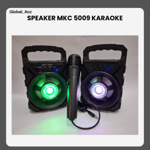 Speaker Karaoke Bluetooth MKC 5009 dengan Mikrofon Terpisah dan Bass Amplifikasi