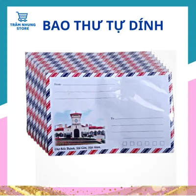 Bao thư bưu điện sọc (có keo) dán tự dính xấp 20 cái