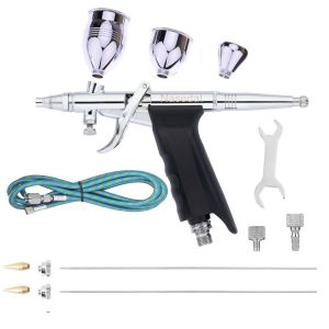 Nasedal 0.3/0.5/0.8mm Double Action Airbrush 2cc 5cc 13cc Gravity Feed Sprayer Air Brush kit Car Model Wall Painting Cake Decorating Tool