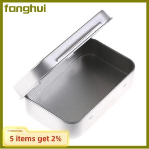 fanghui 95x60x20mm Metal Tin Flip Storage Box Case Organizer For Coin Candy Keys