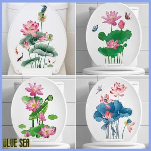 bluesea WC dán nhà vệ sinh nhà máy hoa tường Sticker cho phòng tắm nhà vệ sinh Nắp Sticker Decal tự dính bức tranh tường trang trí nhà