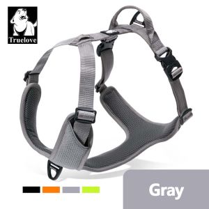 TRUELOVE Pet Dog Harness Padded Reflective Pet Harness Easy Control Dog Harness Outdoor Training Walking for Dogs Safety