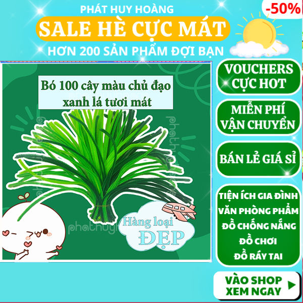 Kẽm nhung mix màu xanh lá set 100 cây , kẽm nhung làm hoa hàng loại 1 , kẽm nhung màu xanh lá hàng đẹp giá rẻ , kẽm nhung làm bông, kẽm nhung 100 cây ,kẽm nhung làm hoa đào , kẽm nhung 10mm , kẽm nhung mix màu - Phát Huy Hoàng