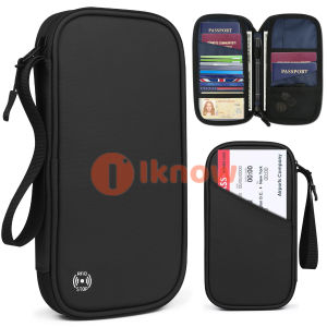 I know Stealing card swiping bags wholesale multifunctional change bags hand-held bags business RFID passport bags waterproof hanging bags identification bags