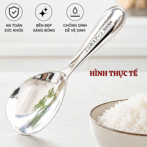 Vá xới cơm kháng khuẩn chống dính Japan chất liệu Inox 304 hàng nhập bãi chưa qua sử dụng