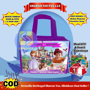 (65 PCS RESLETING) Tas Ulang Tahun Resleting Custom / Tas Ulang Tahun Resleting Anak / Tas ultah resleting muat KFC / goodie bag ulang tahun anak murah free desain gratis pakai resleting / Tas Bingkisan Ultah Anak Resleting / Goodie Bag Resleting KFC