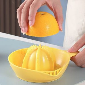 GAOSU Yellow Manual Lemon Juicer Hand Pressed Plastic Lemon Squeezer Fruit Tools Large Size Lemon Presser Summer
