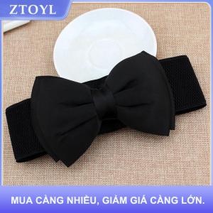 【ZTOYL】 Phụ nữ mới Bowknot cummerbunds đàn hồi Bow rộng căng bukle Dây thắt lưng vành đai thời trang cô gái ăn mặc Phụ Kiện Thắt lưng Thắt lưng