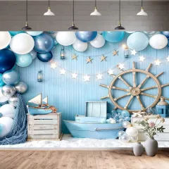 Xiaoterna 7x5ft Girl Birthday Photograph Background 3D Colorful Balloon Flower Butterfly Backdrop Wonderland Flowers Balloon Arch Kit Backdrop Birthday Party Decoration Kids Portrait Photo Props