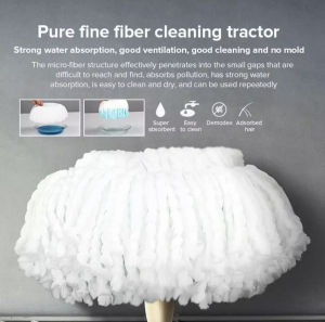 [READY STOCK FAST DELIVERY] 360 Rotary Spin Mop Set / Easy Washing and Dry / Stainless Steel Bucket / 2PCS / 5PCS of Microfiber Mop Heads