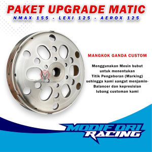 mangkok ganda mangkok kopling yamaha NMAX 155cc custom solusi gredeg MANGKOK KAMPAS GANDA SOLUSI GREDEG AEROX NMAX 155 LEXI CUSTOM B65 Mangkok Ganda NMax Rumah Kampas Ganda Yamaha Nmax 155 Solusi getar Yamaha mangkok ganda Aerox