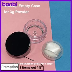 banbi 3g Plastic Empty Loose Powder Jar With Makeup Puff Box Sifter Container Cosmetic Jar Portable Loose Powder Box Refillable Case