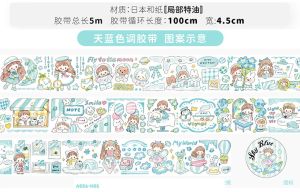 🇲🇾[Malaysia]卓大王Ready Stock Stickers In Loop Colorful Molinta Journal Dairy Washi Tape Cute Cartoon Label Stickers Loops DIY Hand Book Decoration Modern Paper Sticker Zzton 卓大王胶带整循环新品阿卓女孩小可爱手帐和纸胶带