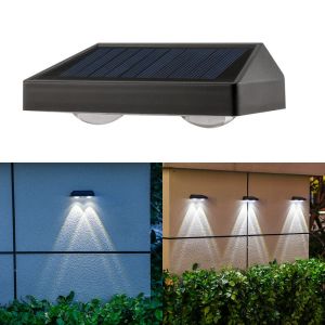 MIKE DUNBAR 2LED Waterproof Solar Wall Lamps White Light 3LED Night Outdoor Street Light Solar Wall Lamp Lighting Time 6-12 Hours Solar Wall Lights Garden