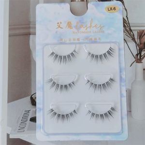 MUSASI Japanese Cosplay False Eyelashes Natural Look 3D Effect Manga Lashes Fashion Eyelash Extension Cat Eye Eyelashes for Women