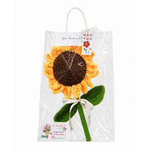 Charming Sunflower Crochet Bouquet Wedding House Warming Graduation Finished Handcrafted Flower Bouquet Rainbow Culture