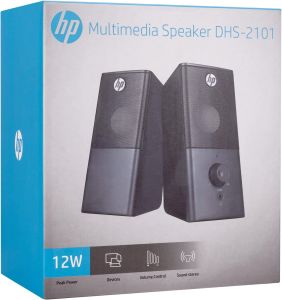 HP DHS-2101 12W 2.0 Channel Micro USB Computer Desktop Bookshelf Speaker