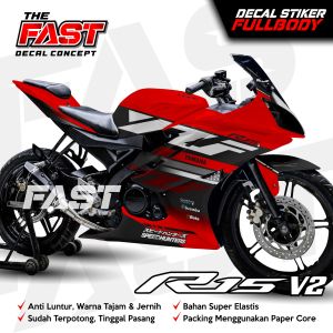 Decal R15 V2 Sticker Striping Fullbody TERBARU Decal Yamaha R15 V2 Sticker Decal R15 V2 Sticker R15  striping R15 V2 YZF Variasi Custom