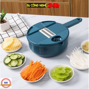 Bộ dụng cụ gọt rau củ 12 món Rổ bào rau củ đa năng Cực kỳ tiện lợi không lo đứt tay(BỘ BÀO SỢI 12 MÓN)  -dc5018