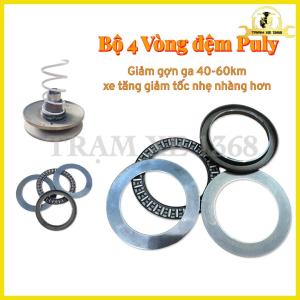 Bộ 4 vòng Bạc đạn đệm Lò xo Puly chống gợn ga giữa (rung rần vận tốc 40/60km) cho xe AB Vairo SH Lead PCX...