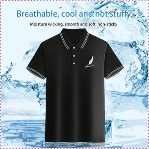 Casual Shirts Antistatic Ribbed Contrast Cuffs Short-sleeved Shirt Slim not Easy to Shrink