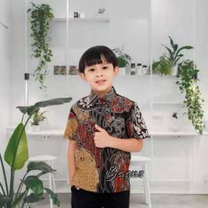 BATIK ANAK COWOK M L XL//KEMEJA BATIK ANAK COWOK//BAJU BATIK ANAK COWOK//BATIK ANAK LAKI LAKI usia 2 th - 10 th