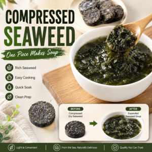 Compressed Seaweed Sheets Fresh Seaweed Snacks Convenient 5g Individual Pack