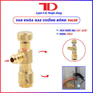Van Khóa Gas Chống Bỏng VALUE Model VVO-2 Dụng Cụ Mở Gas Điều Hòa Máy Lạnh Chất Liệu Kim Loại
