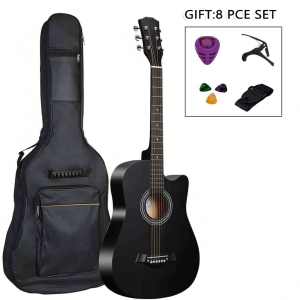 38 Inch Acoustic Guitar Beginner Set With 8pcs Complete Accessories