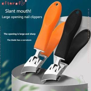 Nail clippers with large opening and slanted mouth splash proof nail clippers made of stainless steel portable nail clippers for nail care