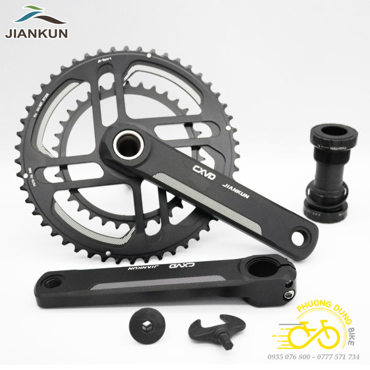 Đùi đĩa (Giò dĩa) rỗng xe đạp 2 Tầng JIANKUN CXVD 34-50T / 36-52T ...