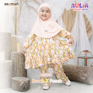 Aulia One Set V2 Setelan Anak warna Brown X Peach By Asymah